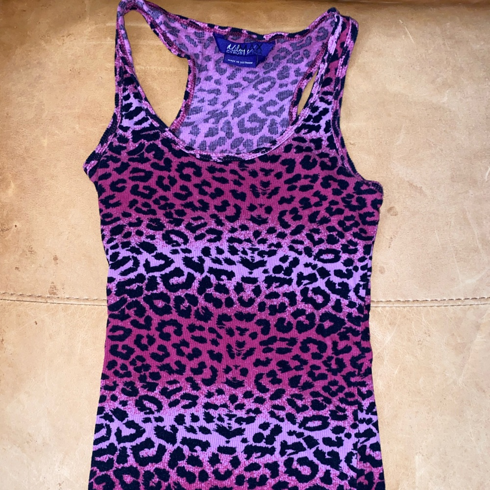 Miley Cyrus x Max Azria Leopard Tank Vintage